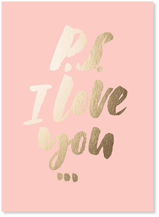 Открытка "P.S. I love you"