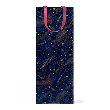 Пакет подарочный "Звёзды на тёмно-синем фоне" 15х38х15 см