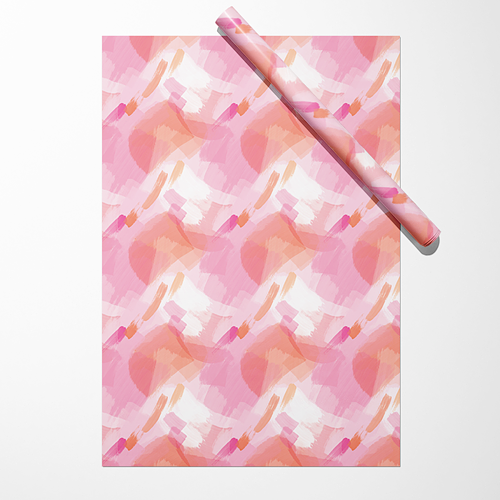 Бумага "Розово-персиковая абстракция"
